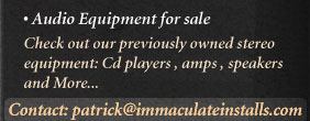 Used audio equipment for sale.